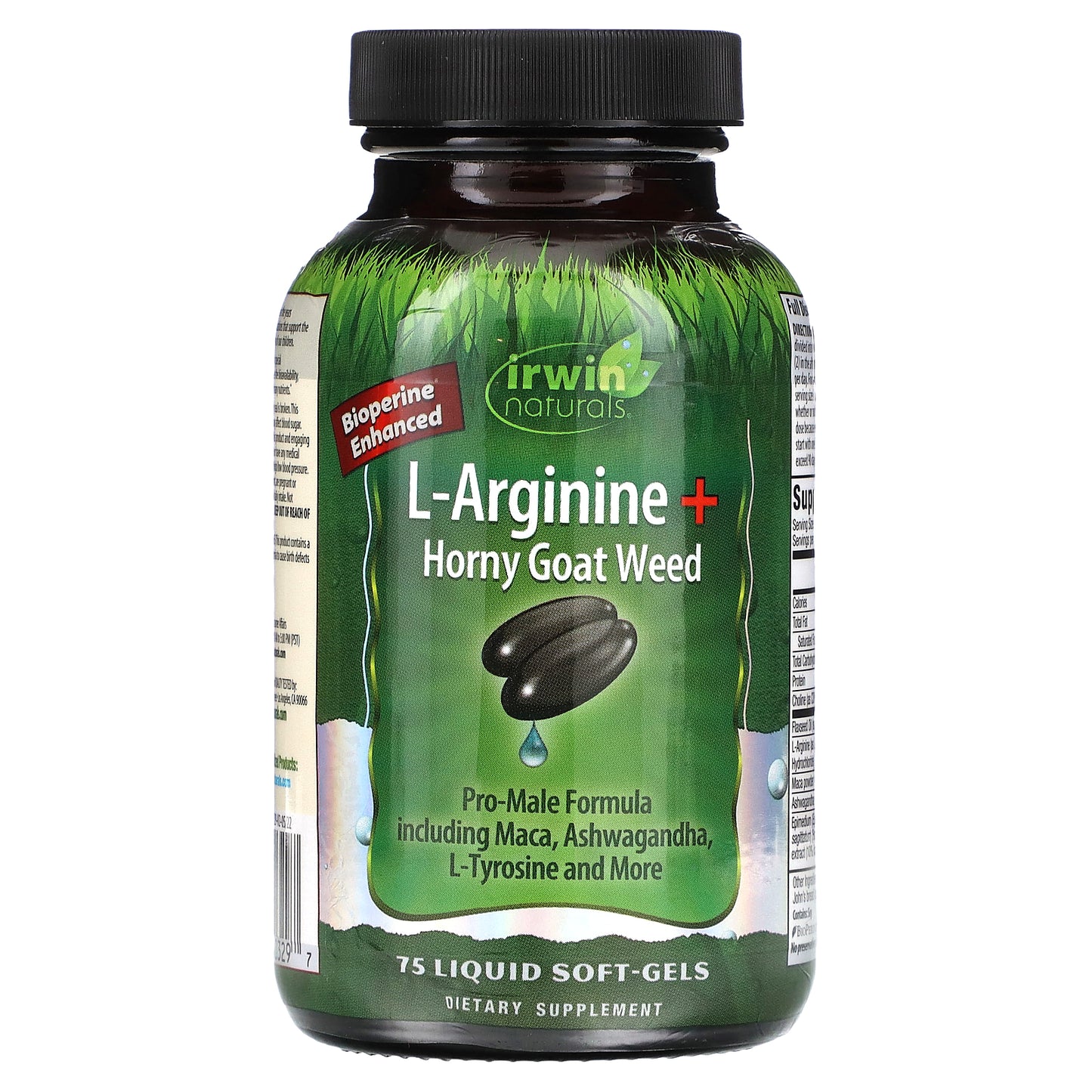 Irwin Naturals, L-Arginine + Horny Goat Weed, 75 Liquid Soft-Gels