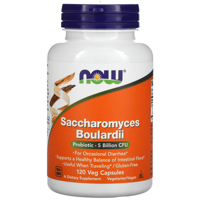 NOW Foods, Saccharomyces Boulardii, 5 Billion CFU, 120 Veg Capsules