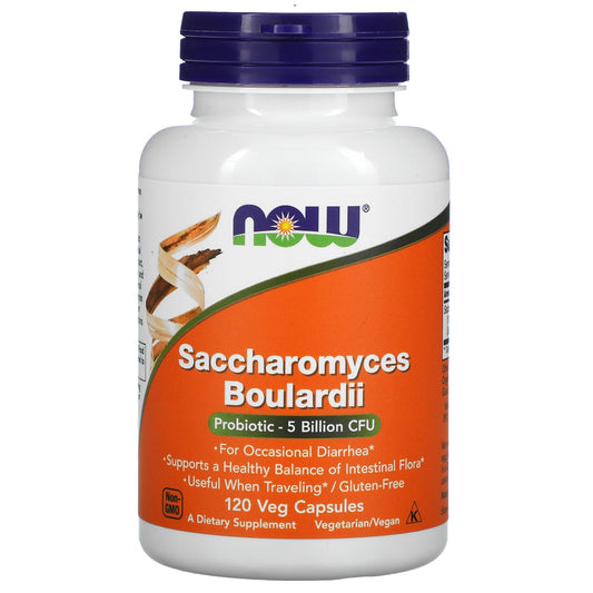 NOW Foods, Saccharomyces Boulardii, 5 Billion CFU, 120 Veg Capsules