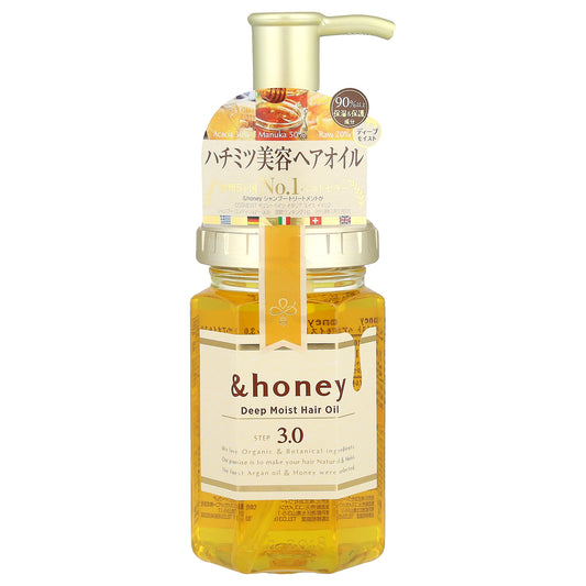 &honey, Deep Moist Hair Oil, Bulgarian Damask Rose Honey, 3.4 oz (100 m)