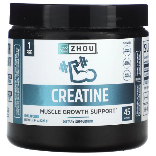 Zhou Nutrition, Creatine, Unflavored, 5 g, 7.94 oz (225 g)