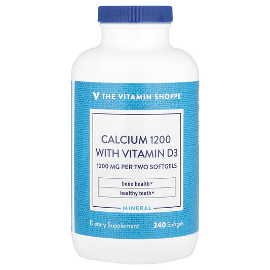 The Vitamin Shoppe, Calcium1200 With Vitamin D3, 240 Softgels