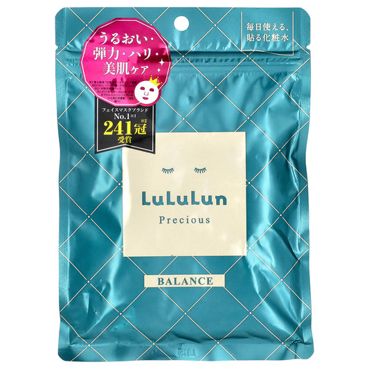 Lululun, Precious, Beauty Face Mask, Balance Green 4KS, 7 Sheets, 3.82 fl oz (113 ml)