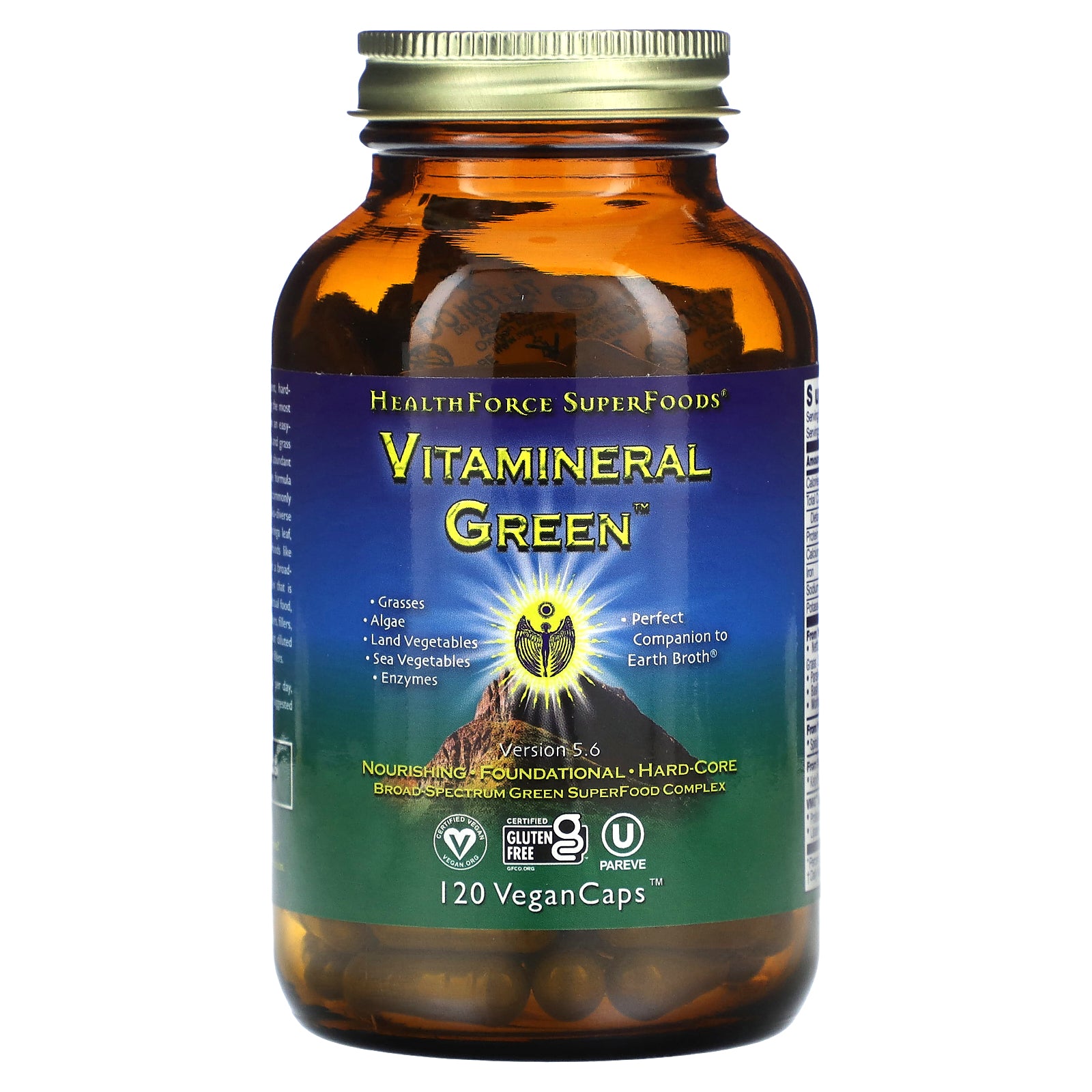 HealthForce Superfoods, Vitamineral Green, Version 5.6, 120 VeganCaps