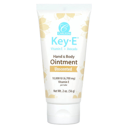 Carlson, Key- E, Hand & Body Ointment, Unscented, 2 oz (56 g)