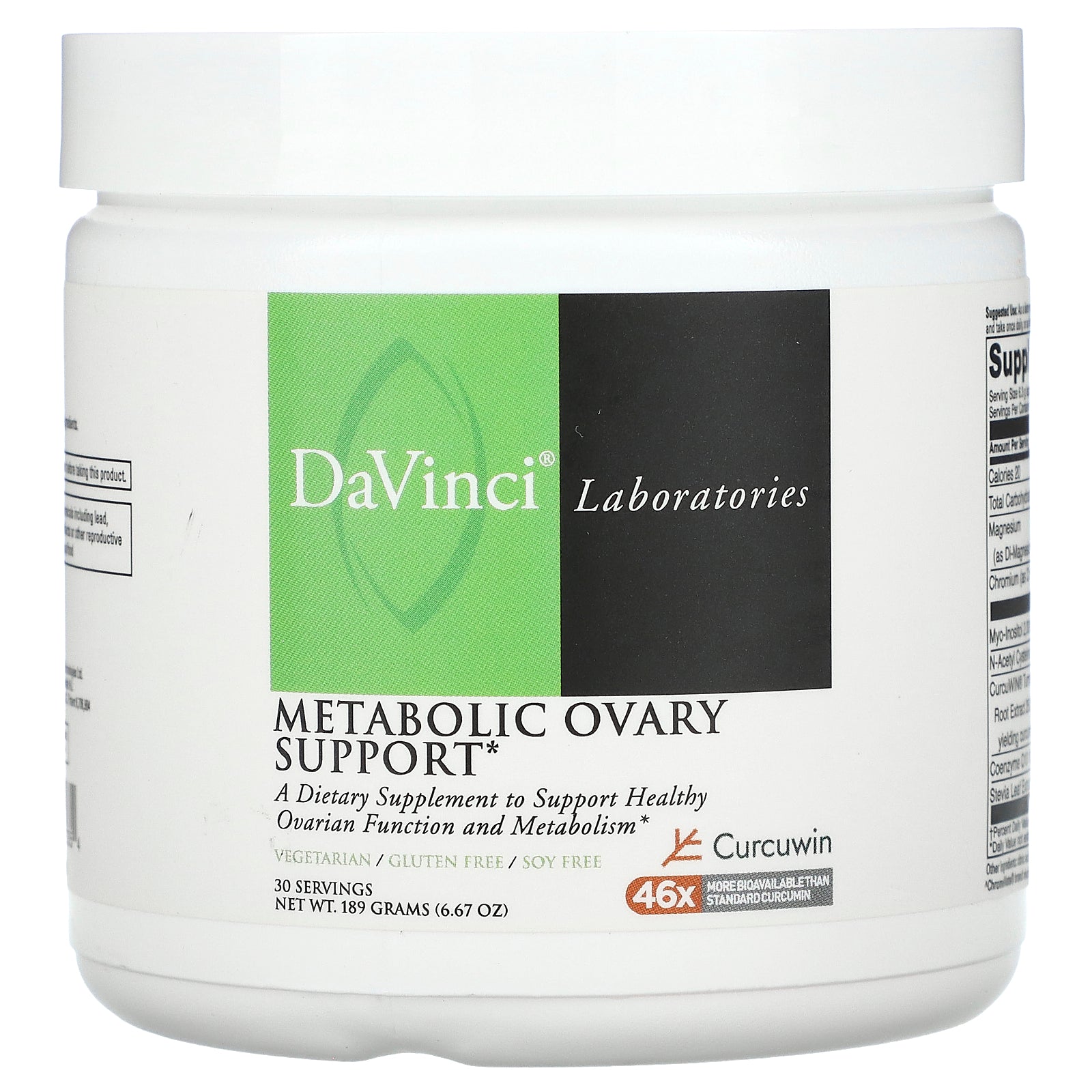 DaVinci Laboratories, Metabolic Ovary Support , 6.67 oz (189 g)