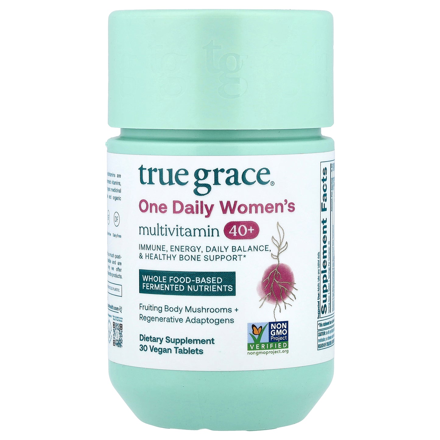 True Grace, One Daily Women's Multivitamin 40+, 30 Vegan Tablets