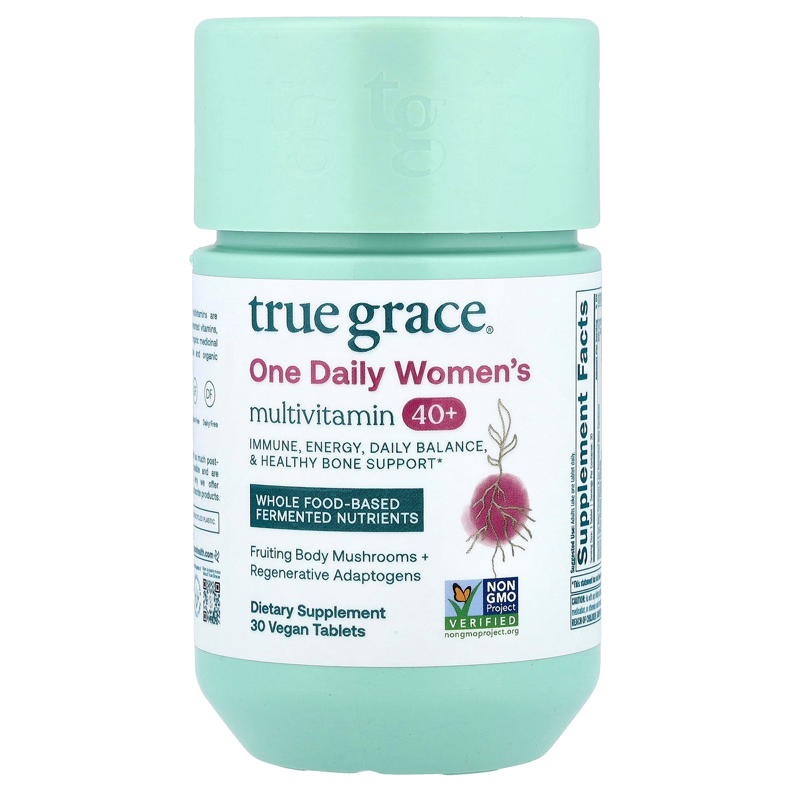 True Grace, One Daily Women's Multivitamin 40+, 30 Vegan Tablets