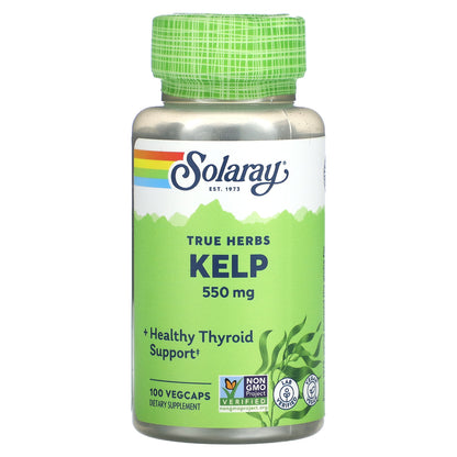 Solaray, True Herbs, Kelp, 550 mg, 100 Vegcaps