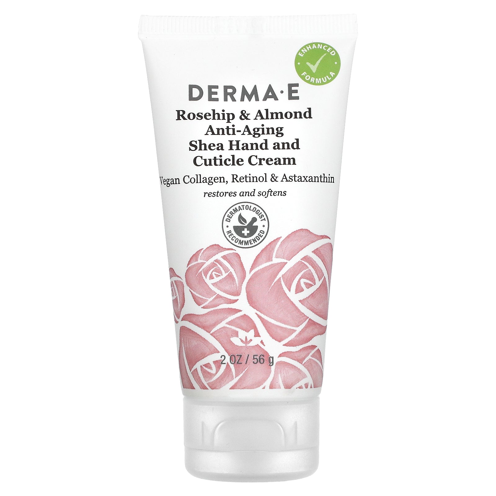 DERMA E, Anti-Aging Shea Hand and Cuticle Cream, Rosehip  & Almond, 2 oz (56 g)