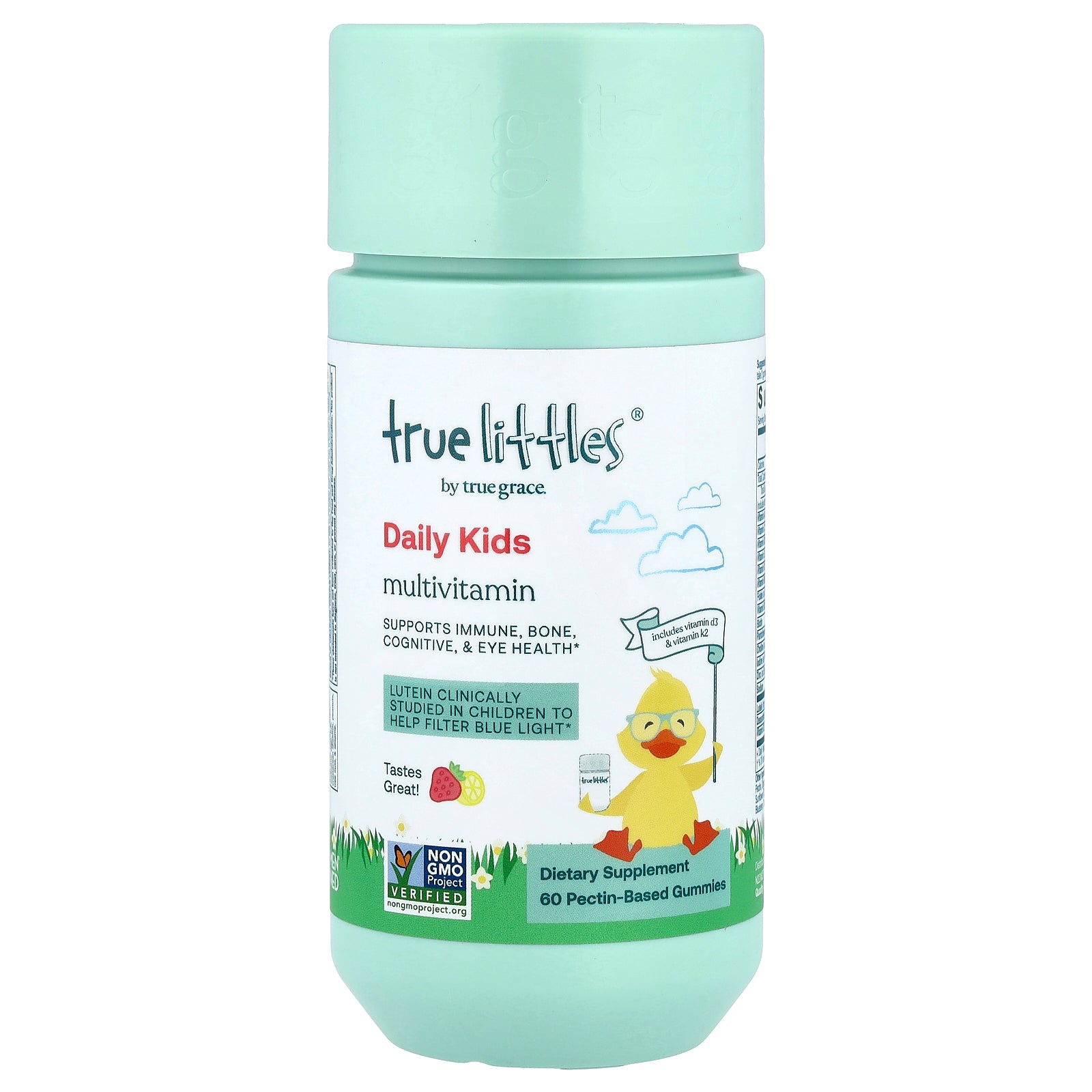 True Grace, True Littles®, Daily Kids Multivitamin Gummies, Strawberry Lemon, 60 Pectin-Based Gummies