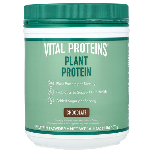 Vital Proteins, Plant Protein, Chocolate, 16.5 oz (467 g)