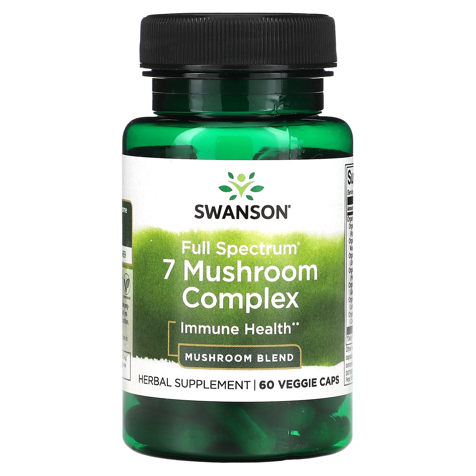 Swanson, Full Spectrum 7 Mushroom Complex, 60 Veggie Caps