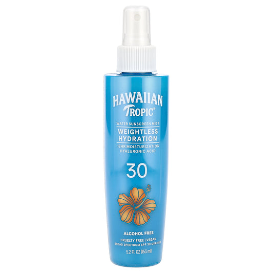 Hawaiian Tropic, Weightless Hydration, Water Sunscreen Mist, SPF 30, 5.2 fl oz (153 ml)