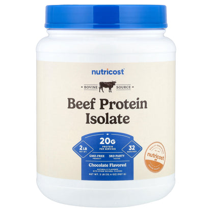 Nutricost, Beef Protein Isolate, Chocolate, 2 lb (907 g)