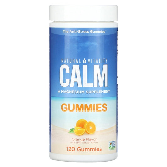 Natural Vitality, CALM, Magnesium Supplement, Orange, 120 Gummies