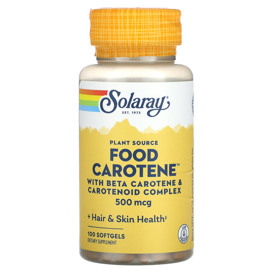 Solaray, Plant Source Food Carotene, 100 Softgels