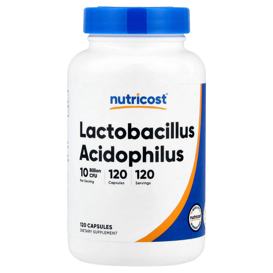Nutricost, Lactobacillus Acidophilus, 50 mg (10 Billion CFU), 120 Capsules
