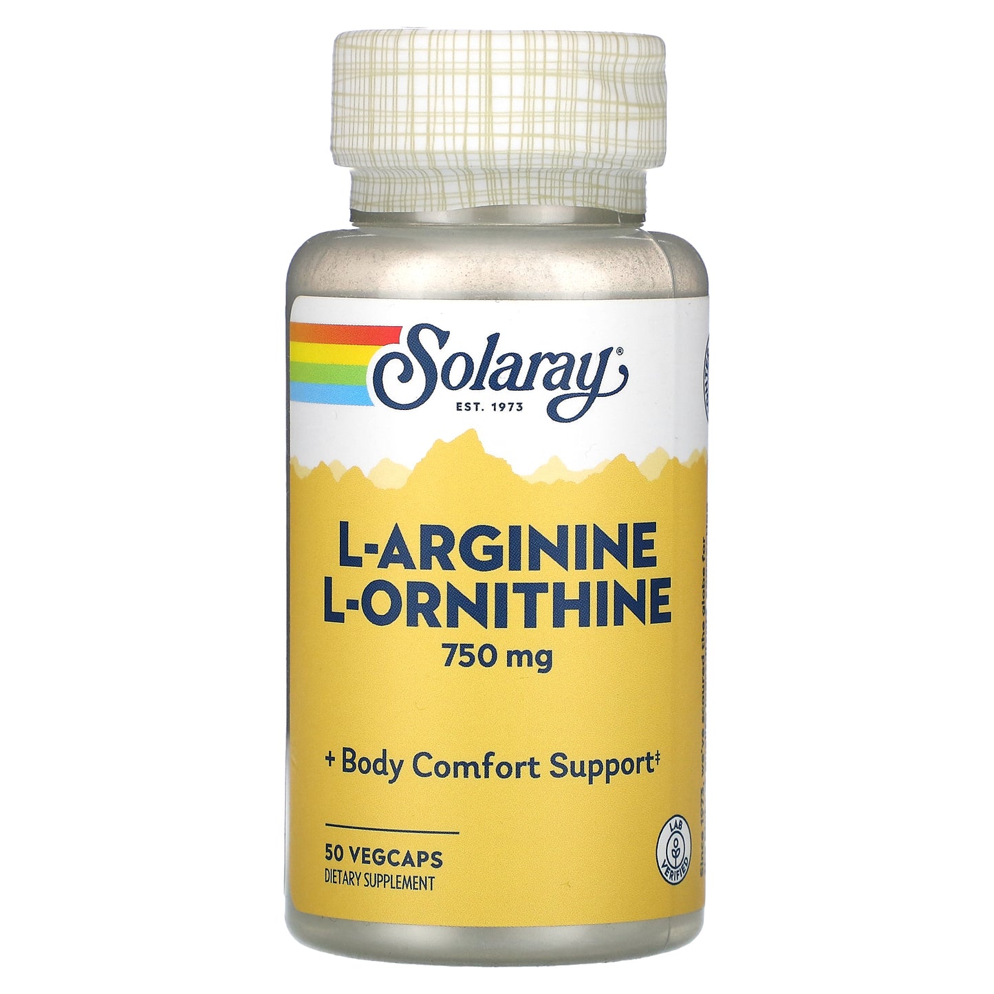 Solaray, L-Arginine L-Ornithine, 750 mg, 50 VegCaps