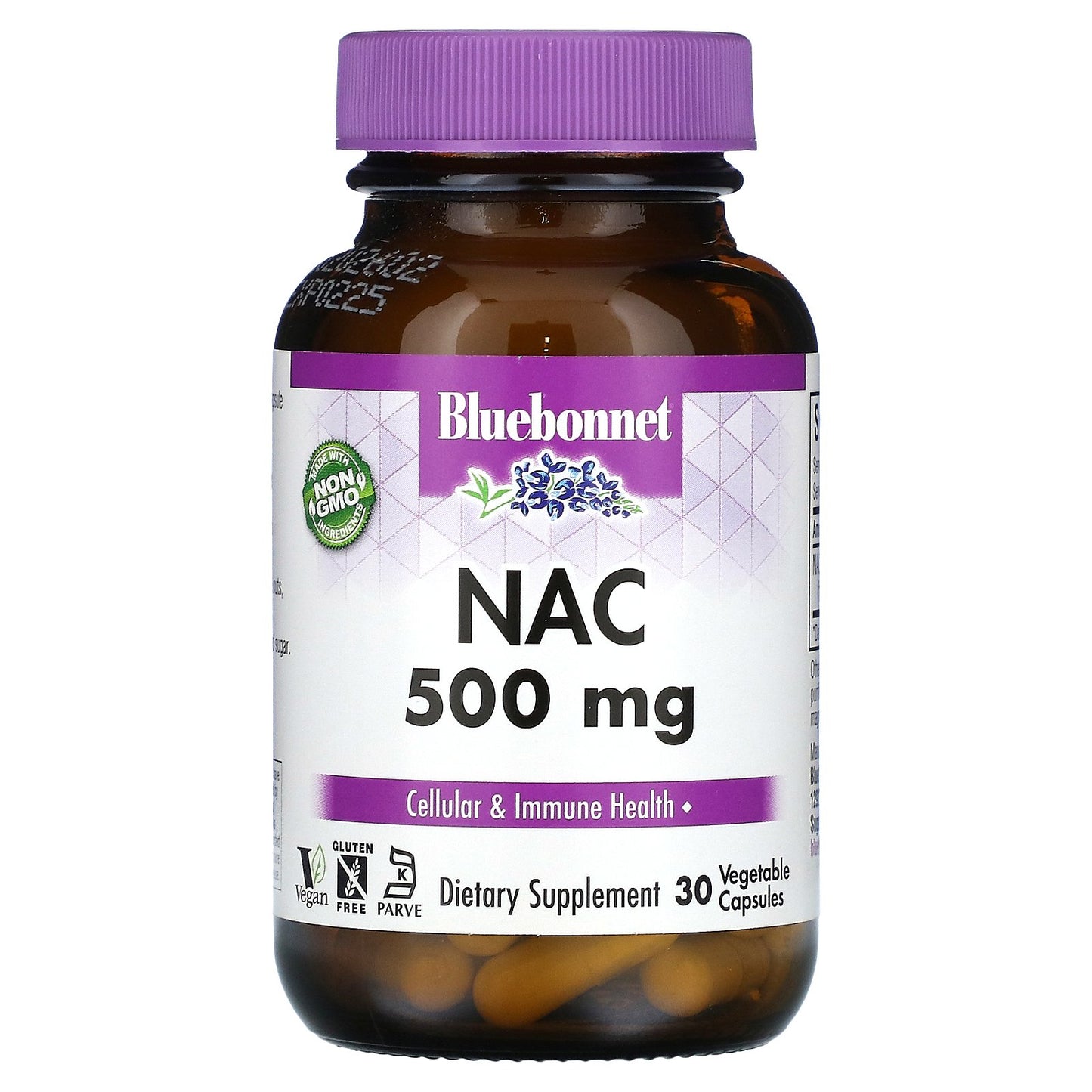 Bluebonnet Nutrition, NAC, 500 mg, 30 Vegetable Capsule