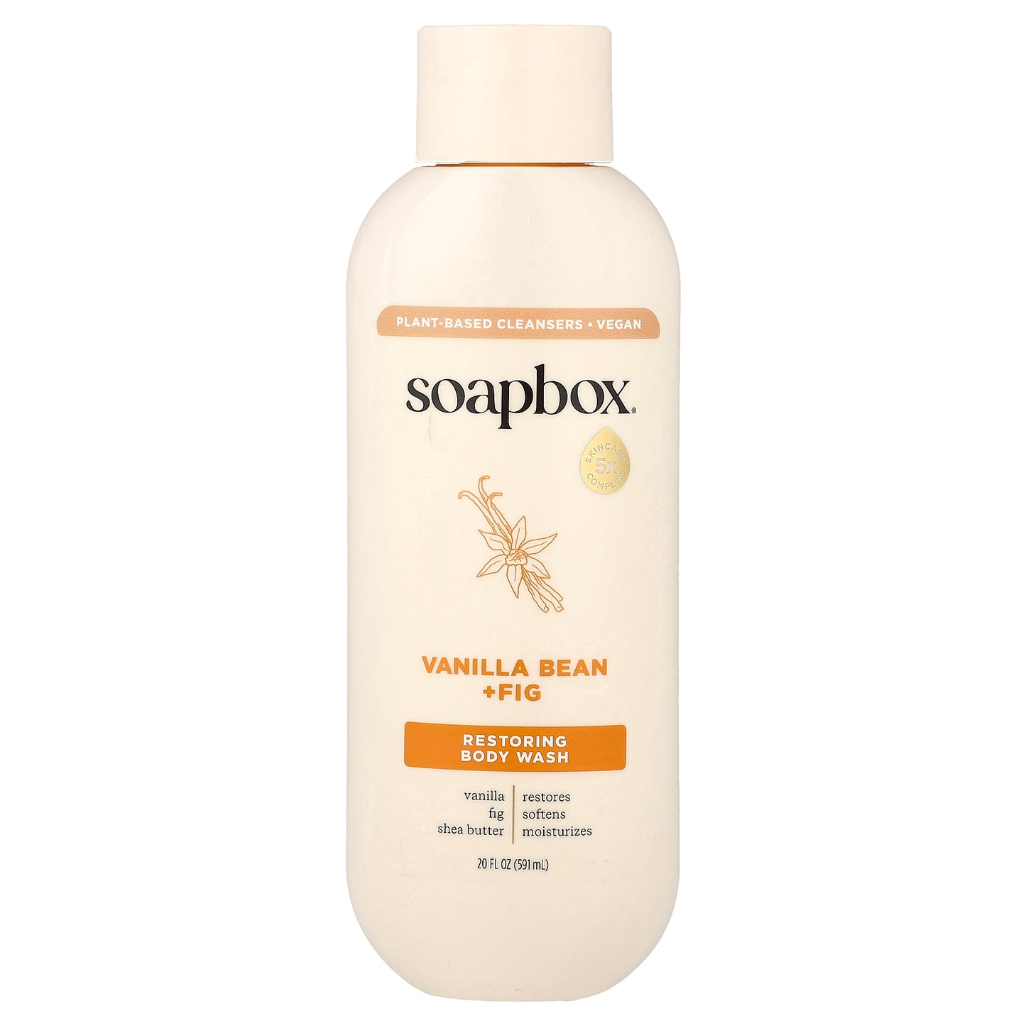 Soapbox, Restoring Body Wash, Vanilla Bean + Fig, 20 fl oz (591 ml)