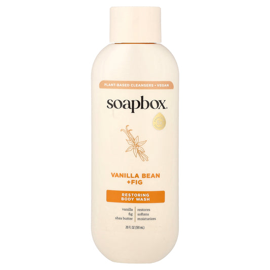 Soapbox, Restoring Body Wash, Vanilla Bean + Fig, 20 fl oz (591 ml)