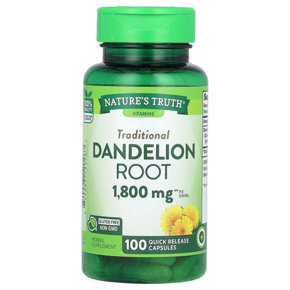 Nature's Truth, Vitamins, Dandelion Root, 100 Quick Release Capsules (900 mg per Capsule)