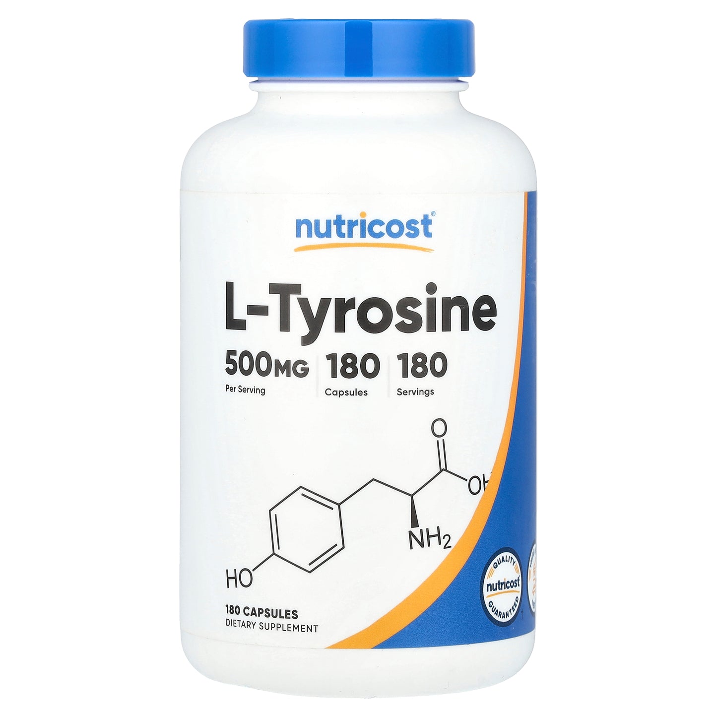 Nutricost, L-Tyrosine, 500 mg, 180 Capsules