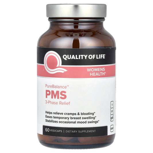 Quality of Life, PureBalance PMS 3-Phase Relief, 60 Vegicaps