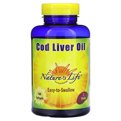 Nature's Life, Cod Liver Oil, 180 Softgels