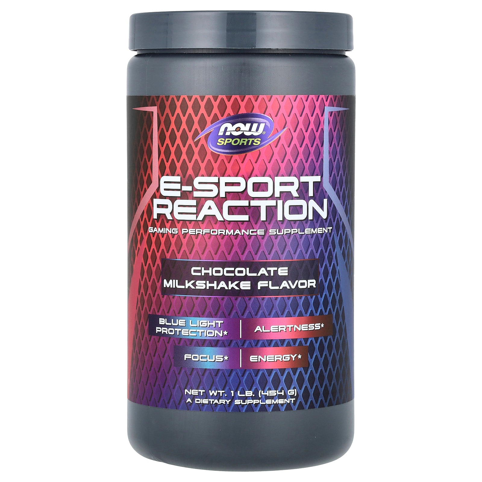 NOW Foods, Sports, E-Sport Reaction, Chocolate Milkshake, 1 lb (454 g)