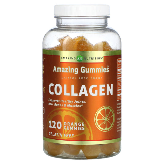 Amazing Nutrition, Amazing Gummies, Collagen, Orange, 50 mg , 120 Gummies