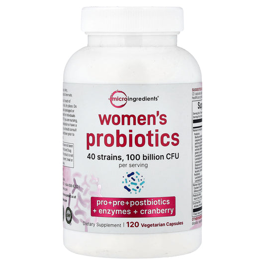 Micro Ingredients, Women's Probiotics, 120 Vegetarian Capsules