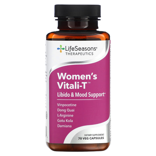 LifeSeasons, Women's Vitali-T, Libido & Mood Support, 70 Veg Capsules