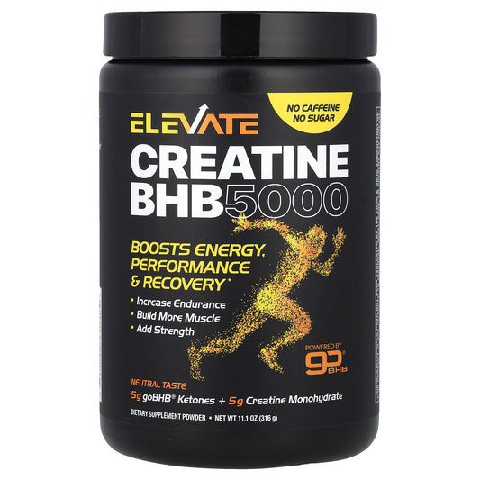 Real Ketones, Elevate, Creatine BHB 5000, Neutral, 11.1 oz (316 g)