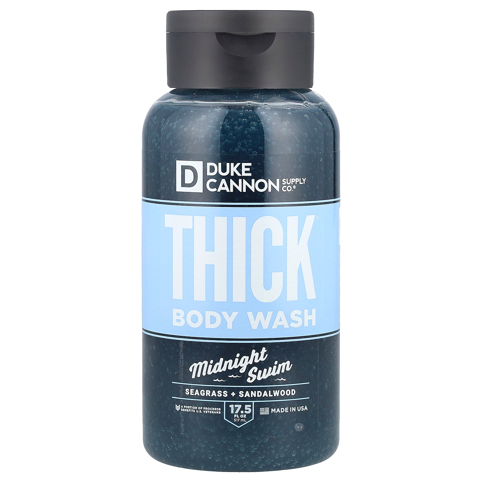 Duke Cannon Supply Co., Thick® Body Wash, Midnight Swim, Seagrass + Sandalwood , 17.5 fl oz (517 ml)