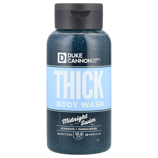 Duke Cannon Supply Co., Thick® Body Wash, Midnight Swim, Seagrass + Sandalwood , 17.5 fl oz (517 ml)