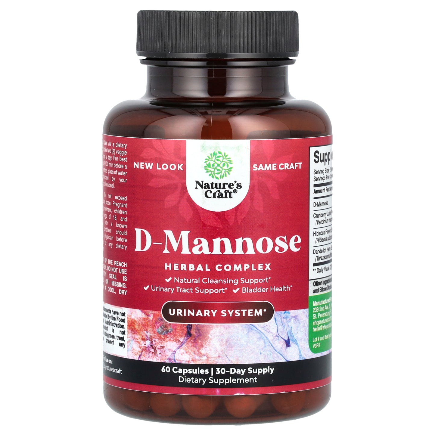 Nature's Craft, D-Mannose, 60 Capsules