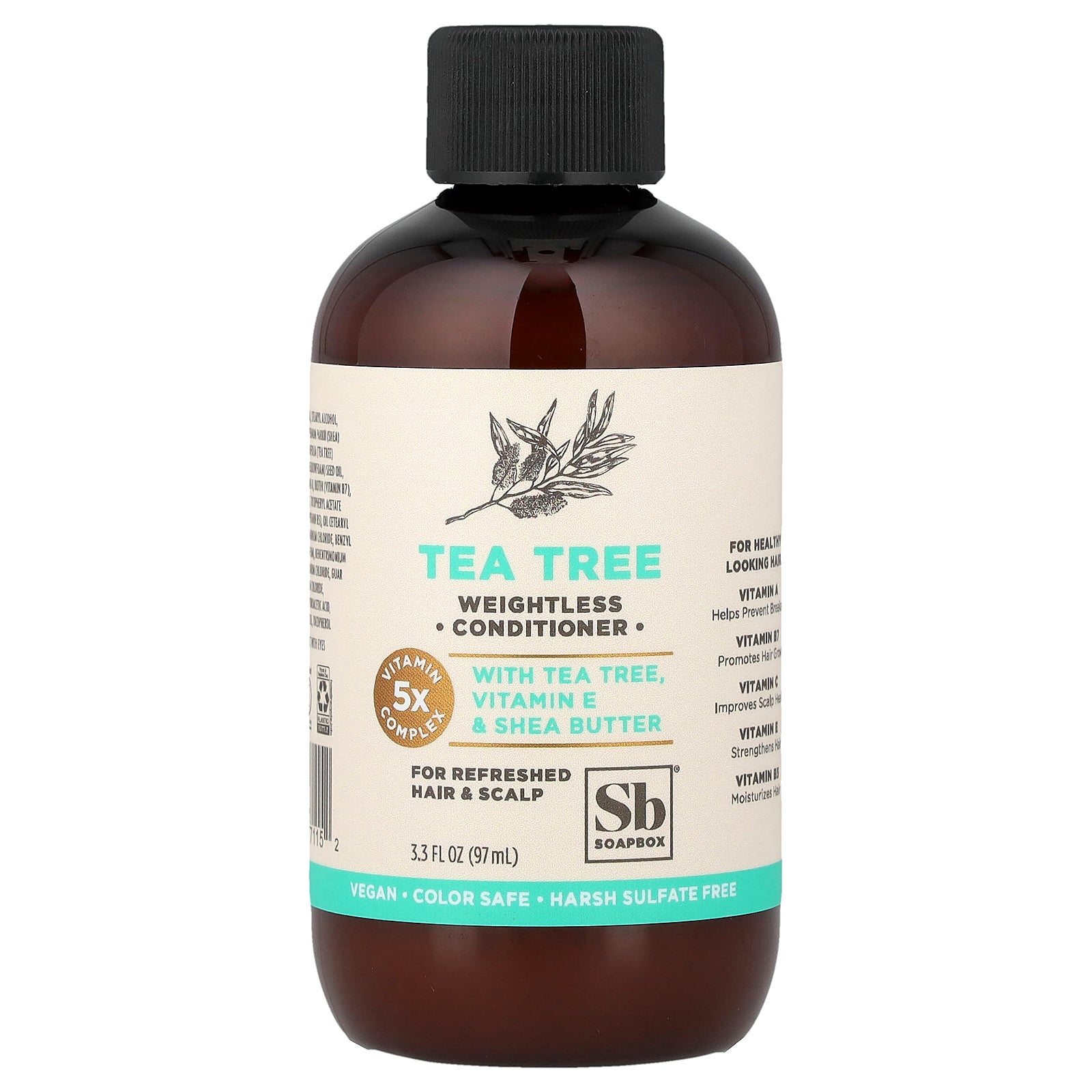 Soapbox, Tea Tree Weightless Conditioner, 3.3 fl oz (97 ml)