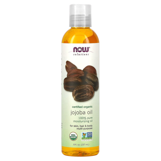 NOW Foods, Solutions, Organic Jojoba Oil, 8 fl oz (237 ml)