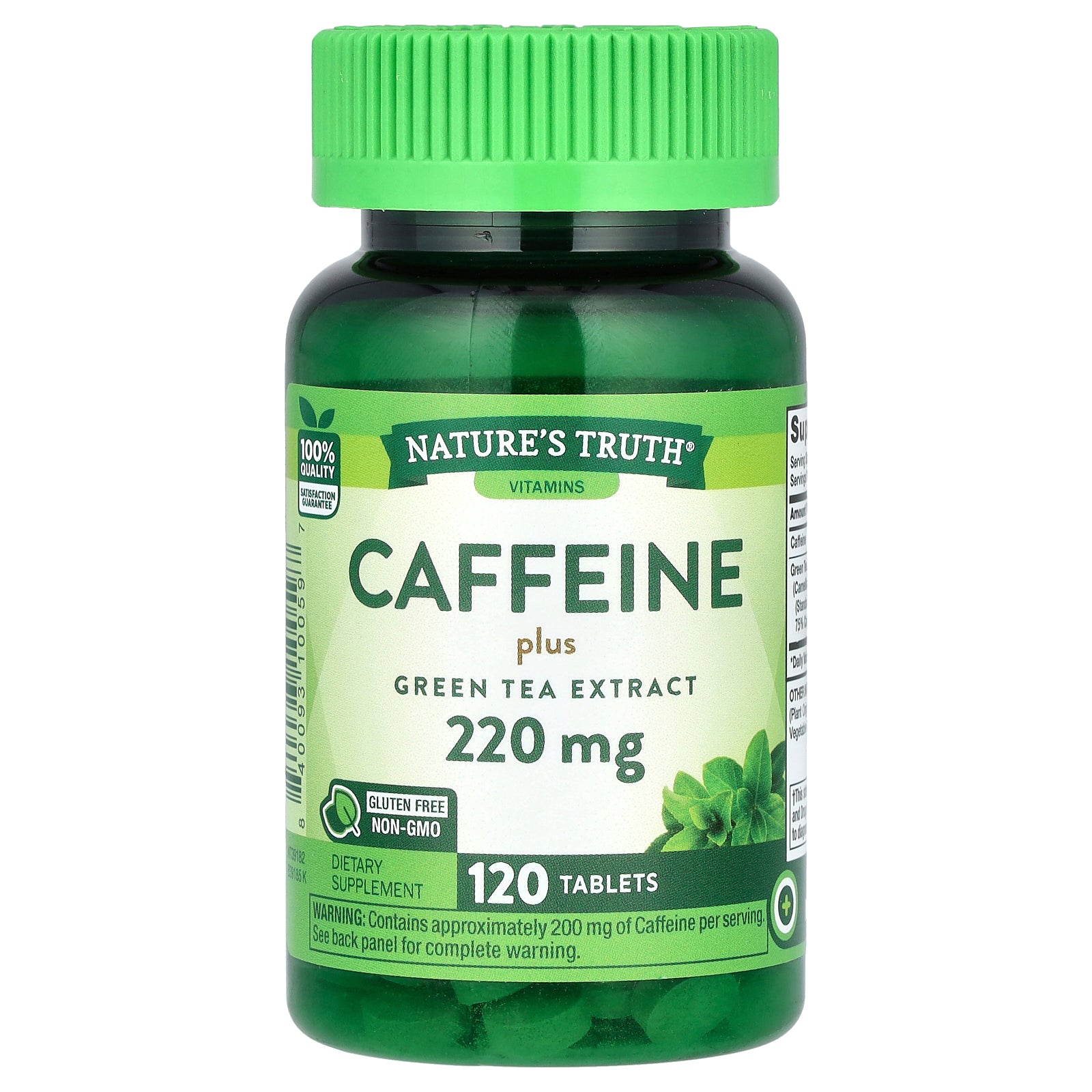Nature's Truth, Caffeine Plus Green Tea Extract, 220 mg, 120 Tablets