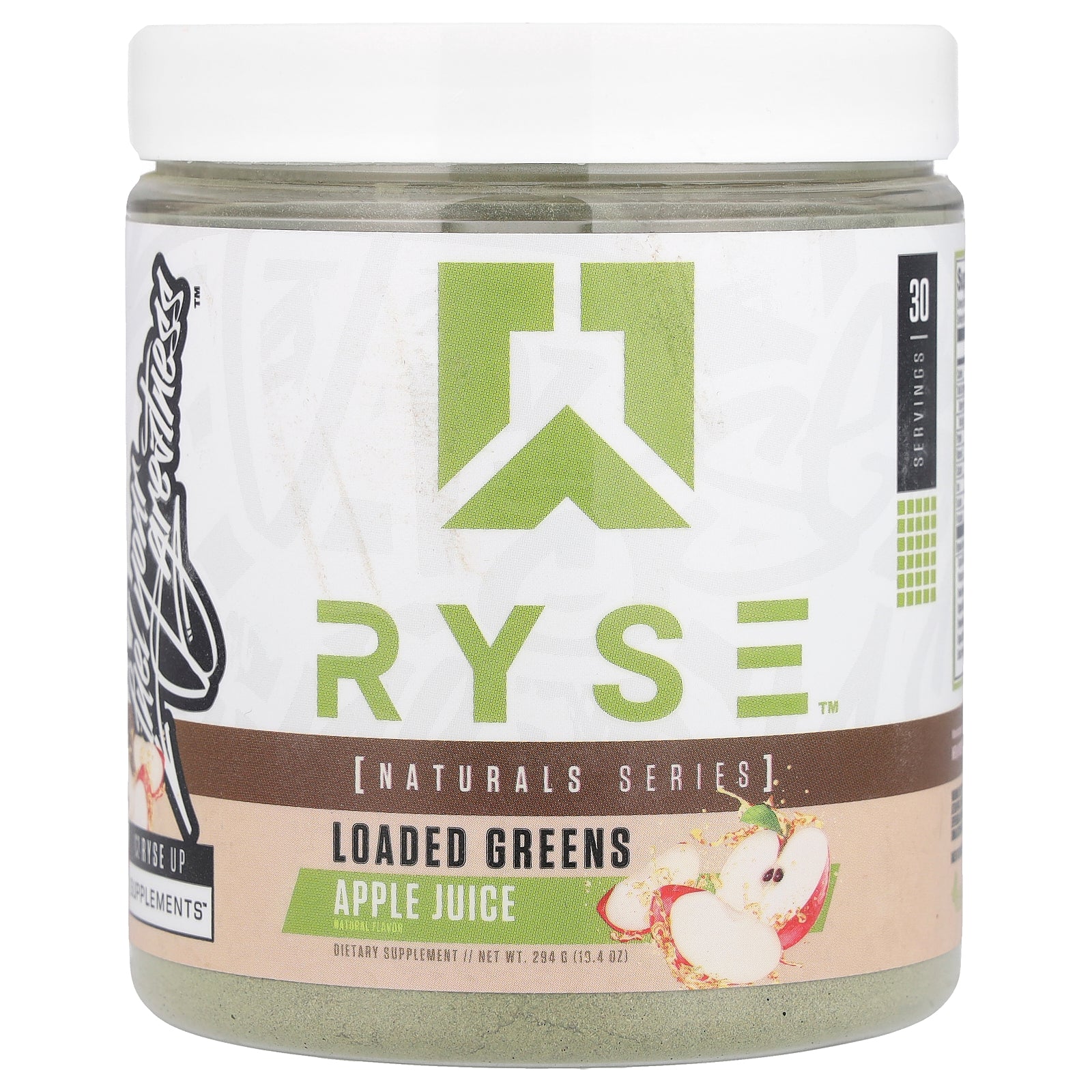 RYSE, Natural Series, Loaded Greens, Apple Juice, 10.4 oz (294 g)