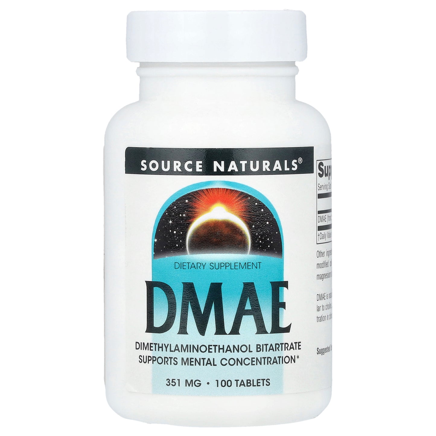 Source Naturals, DMAE , 351 mg , 100 Tablets