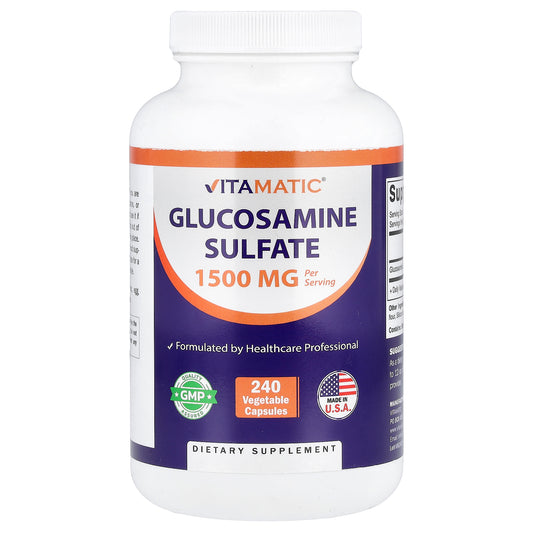 Vitamatic, Glucosamine Sulfate, 240 Vegetable Capsules (750 mg per Capsule)
