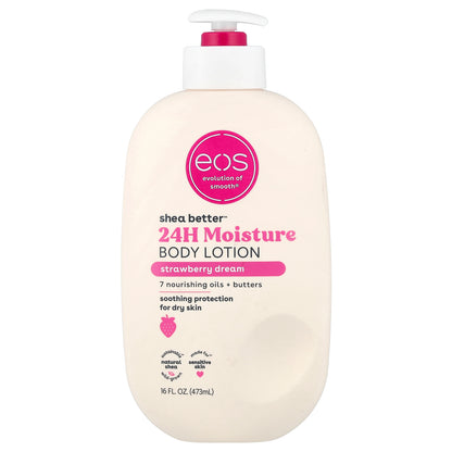 EOS, Shea Better™, 24H Moisture Body Lotion, Strawberry Dream, 16 fl oz (473 ml)