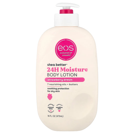 EOS, Shea Better™, 24H Moisture Body Lotion, Strawberry Dream, 16 fl oz (473 ml)