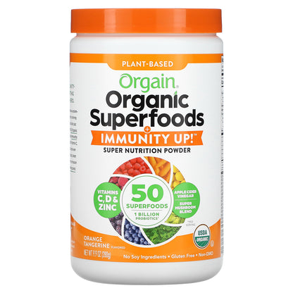 Orgain, Organic Superfoods + Immunity Up, Orange Tangerine, 9.9 oz (280 g)