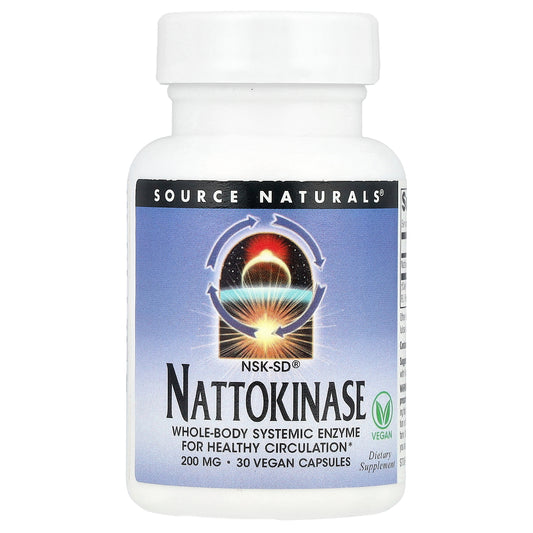 Source Naturals, NSK-SD®, Nattokinase, 200 mg, 30 Vegan Capsules