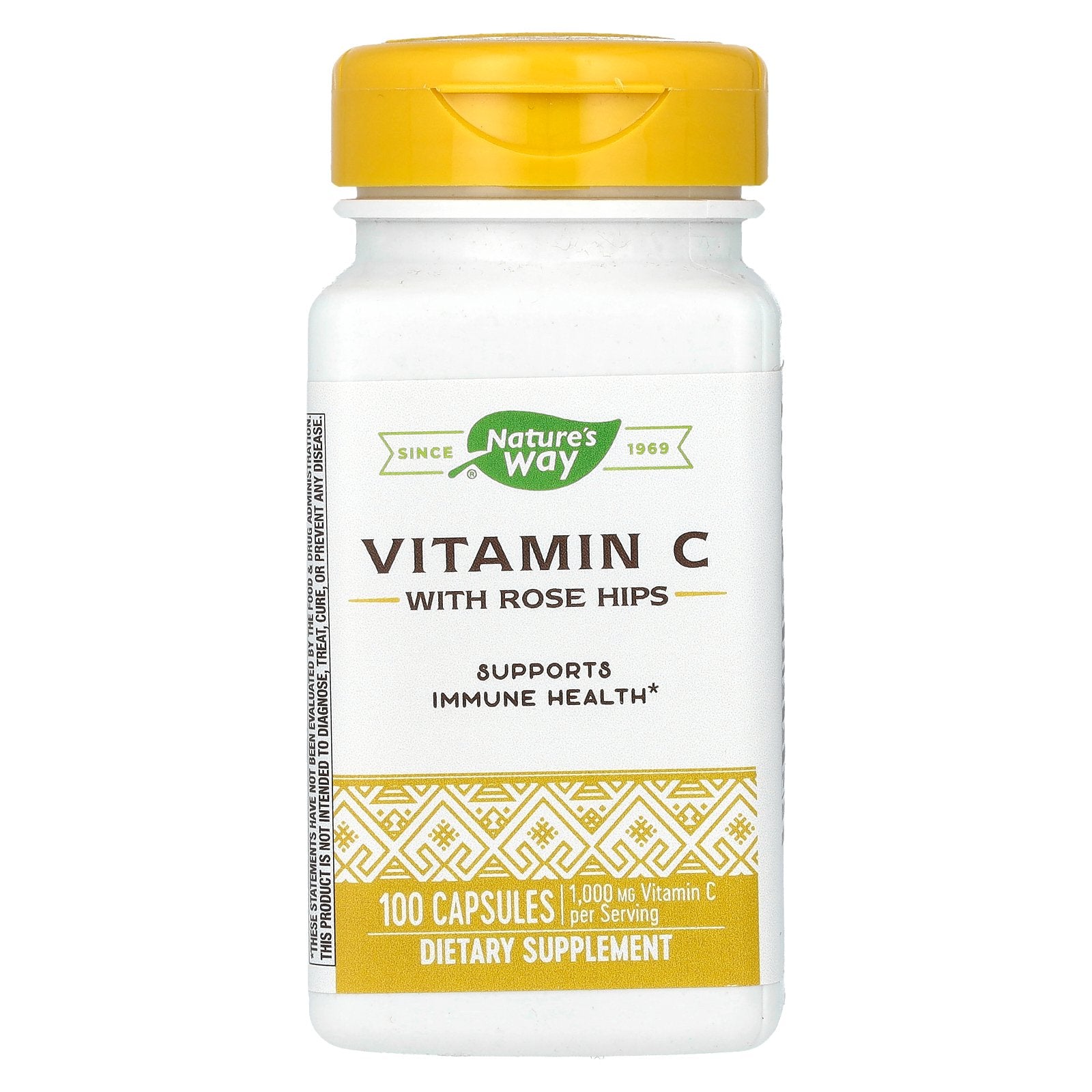 Nature's Way, Vitamin C with Rose Hips, 100 Capsules