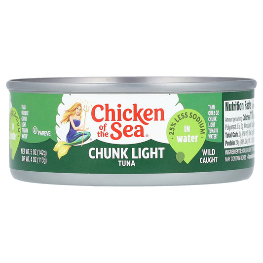 Chicken of the Sea, Chunk Light Tuna in Water, 5 oz (142 g)